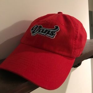 Red Vans logo dad hat